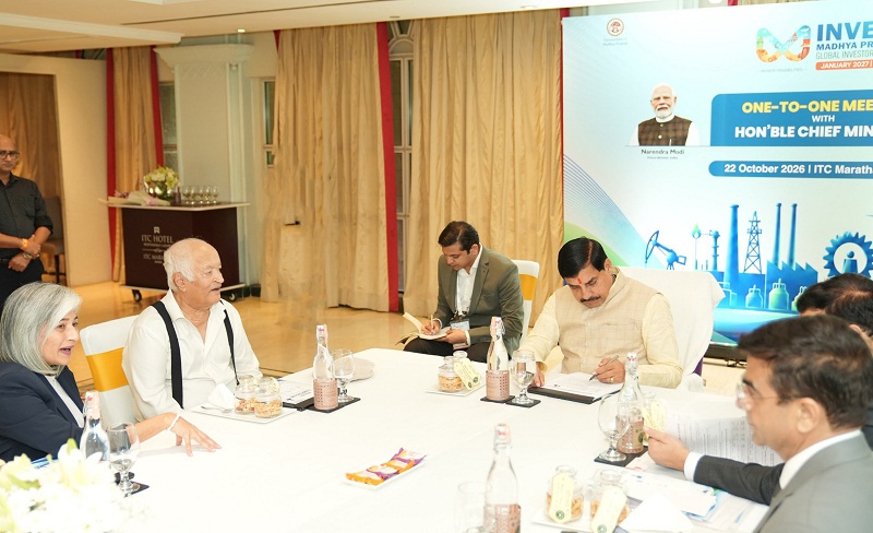 सीएम यादव ने मुम्बई में वस्त्र, उच्च शिक्षा, उर्वरक व फार्मा क्षेत्र के उद्योगपतियों से की वन टू वन चर्चा: भोपाल में जनवरी 2027 में होने वाली जीआईएस के लिए उद्योपतियों को किया आमंत्रित